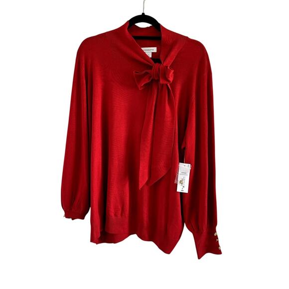 Liz Claiborne NWT Red 2X Sweater - Picture 1 of 4